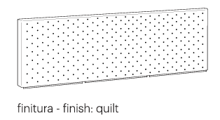 Технические данные и чертежи Двуспальная кровать TUYO head low quilt base 15 plain Meridiani