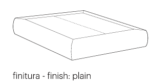 Технические данные и чертежи Односпальная кровать TUYO double spring base plain Meridiani
