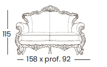 Технические данные и чертежи Диван Eolo 842 от фабрики Silik
