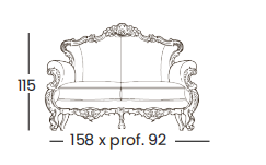 Технические данные и чертежи Диван  - Eolo от производителя Silik