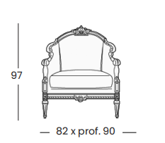 Технические данные и чертежи Кресло  - Eros 851 от фабрики Silik