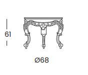Технические данные и чертежи Кресло с круглым столиком Silik - Plutone 8841 8846