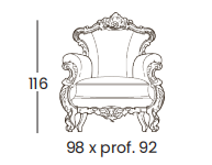 Технические данные и чертежи Кресло Silik - Eolo 841
