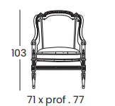 Технические данные и чертежи Шикарное кресло - Complementi - 58 от производителя  Silik