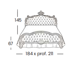 Технические данные и чертежи Кровать Larissa 7742 от фабрики Silik