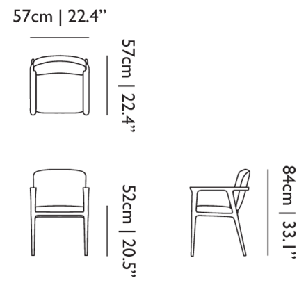 Технические данные и чертежи Мебель для гостиной Moooi - Zio Dining