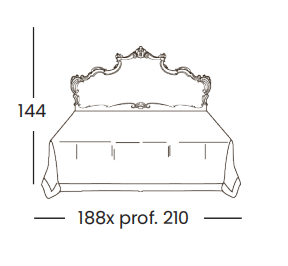 Технические данные и чертежи Кровать  - Elena от фабрики Silik