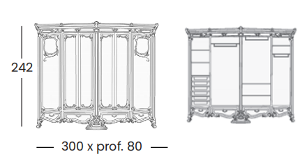 Технические данные и чертежи Шкаф Pandora 7750/S от фабрики Silik