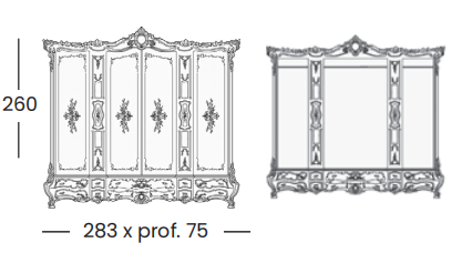 Технические данные и чертежи Шкаф Olimpia 790 от фабрики Silik