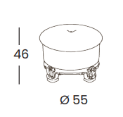 Технические данные и чертежи Шкаф Pandora 7750/2 и пуф 7738 от фабрики Silik