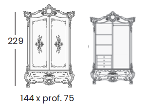 Технические данные и чертежи Шкаф Olimpia 790/2 от фабрики Silik