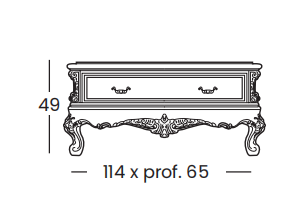 Технические данные и чертежи Закрытая тумба под ТВ - Silik Complementi