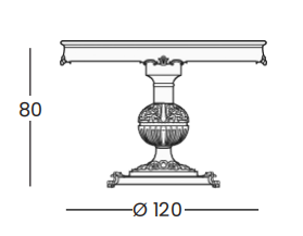 Технические данные и чертежи Обеденный стол Demetra 9944/A и стул 9948 от фабрики Silik