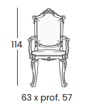 Технические данные и чертежи Обеденный стол Demetra 9944/A и стул 9948 от фабрики Silik