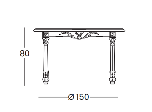Технические данные и чертежи Круглый столик  - Talia от фабрики Silik