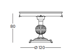 Технические данные и чертежи Стол - модель Demetra -  фабрика Silik