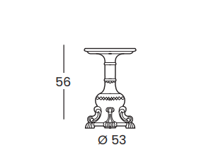 Технические данные и чертежи Круглый столик со столешницей из мрамора Silik 828