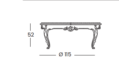 Технические данные и чертежи Круглый столик с мраморной столешницей крем марфил Silik 886