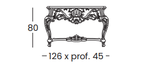 Технические данные и чертежи Резная консоль для прихожей Silik - Consolle 115