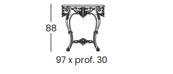Технические данные и чертежи Консоль с креплением к стене Silik - Specchiere e Consolle