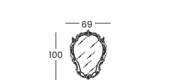 Технические данные и чертежи Консоль с креплением к стене Silik - Specchiere e Consolle