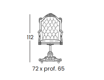 Технические данные и чертежи Письменный стол Giove 9925 и вращающееся кресло 9929 от фабрики Silik
