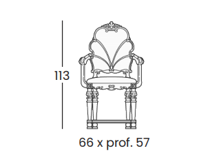 Технические данные и чертежи Полукресло Fidia 9958 от фабрики Silik