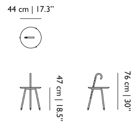 Технические данные и чертежи Журнальный столик модель Urbanhike Coffee Table от фабрики Moooi