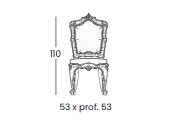 Технические данные и чертежи Стул Dafne 947 от фабрики Silik