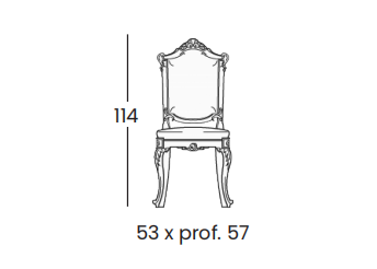 Технические данные и чертежи Стул Fidia 9947 от фабрики Silik
