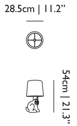 Технические данные и чертежи Настольная лампа модель Rabbit Table Lamp от фабрики Moooi