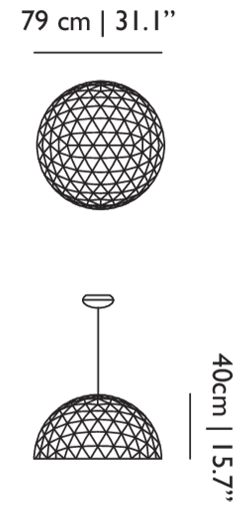 Технические данные и чертежи Подвесные светильники модель Raimond II Pendant Light от фабрики Moooi