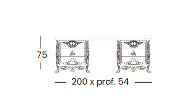 Технические данные и чертежи Туалетный стол Silik - Aura