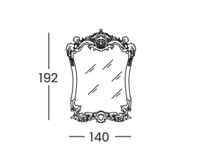 Технические данные и чертежи Зеркало модель 1112 от фабрики Silik