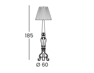 Технические данные и чертежи Напольная лампа Silik - Lampade 361/P