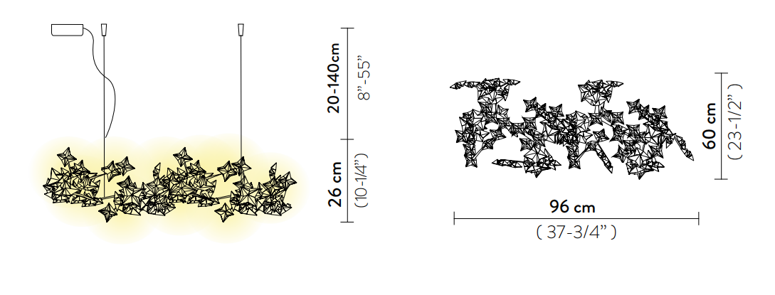 Технические данные и чертежи Светильник Hanami от фабрики-производителя Slamp
