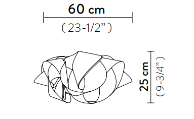 Технические данные и чертежи Бра в форме струящийся ткани из оргстекла  - Fabula от фабрики Slamp