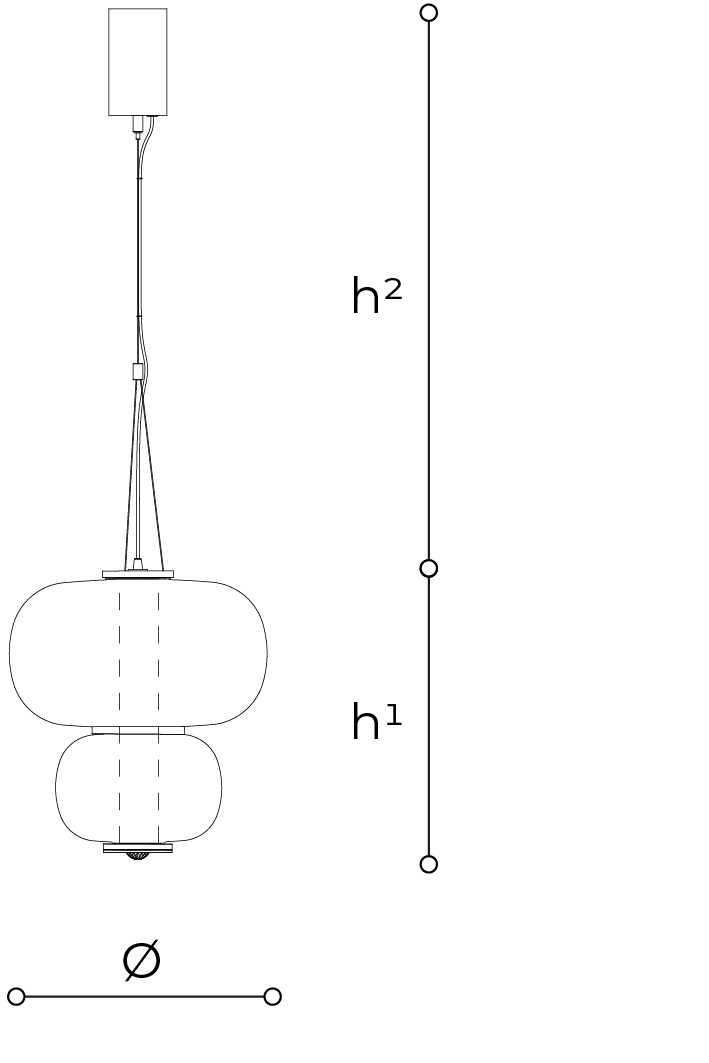 Технические данные и чертежи Светильник Nube 8175/S от фабрики Italamp
