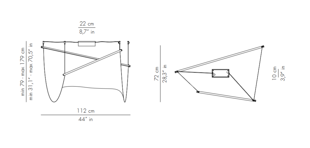 Технические данные и чертежи Подвесной светильник APHRODITE от Patrizia Volpato