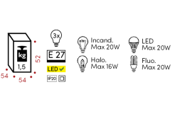 Технические данные и чертежи Подвесной светильник TriplePascha от Fraumaier