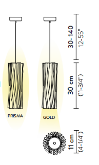 Технические данные и чертежи Подвесные светильники Accordéon от производителя Slamp