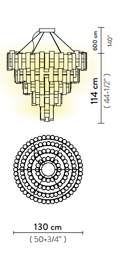 Технические данные и чертежи Люстра  La Lollo XL от фабрики Slamp