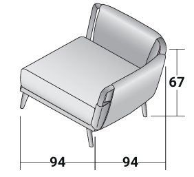 Технические данные и чертежи Кресло модель Gaudì Armchair от фабрики Flou