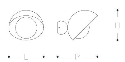 Технические данные и чертежи Настенный светильник Aurora 796/AP от производителя Italamp