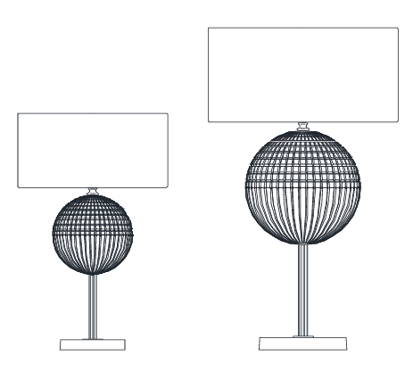 Технические данные и чертежи Настольная лампа BRIGITTA 8160/LG фабрики Italamp - Incanto
