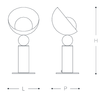 Технические данные и чертежи Настольная лампа Aurora 796/LT Italamp