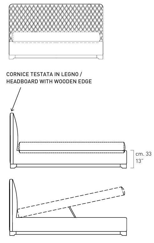 Технические данные и чертежи Кровать Alivar Bali Bed LBL1CS