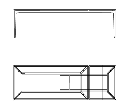 Технические данные и чертежи Стол Alivar Liuto XL Table TLURT200A