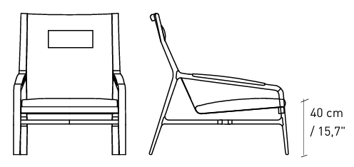 Технические данные и чертежи Кресло Alivar Margot Relax Armchair PMG2