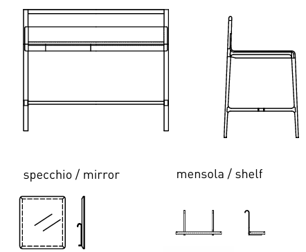 Технические данные и чертежи Письменный Стол Alivar Scribe Desk SCR1